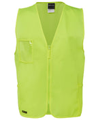 JB's Wear Hi Vis Zip Safety Vest 6HVSZ