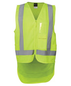 JB's Wear Hi Vis Zip Drop Tail H Pattern (D+N) Vest 6DNDV