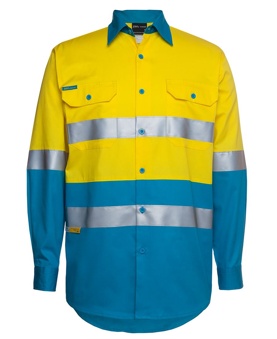 JB's Wear Hi Vis L/S (D+N) 150G Work Shirt 6DNWL
