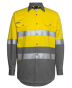 JB's Wear Hi Vis L/S (D+N) 150G Work Shirt 6DNWL