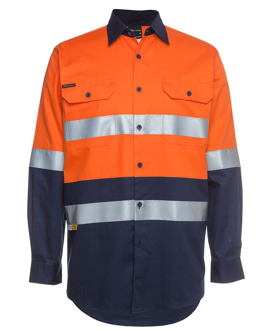 JB's Wear Hi Vis (D+N) L/S 190G Shirt 6HLS