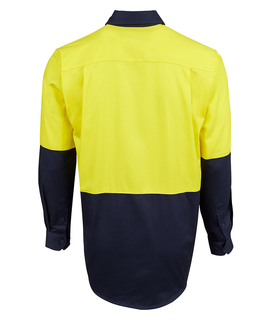 JB's Wear Hi Vis L/S 190g Close Front Shirt 6HVCF