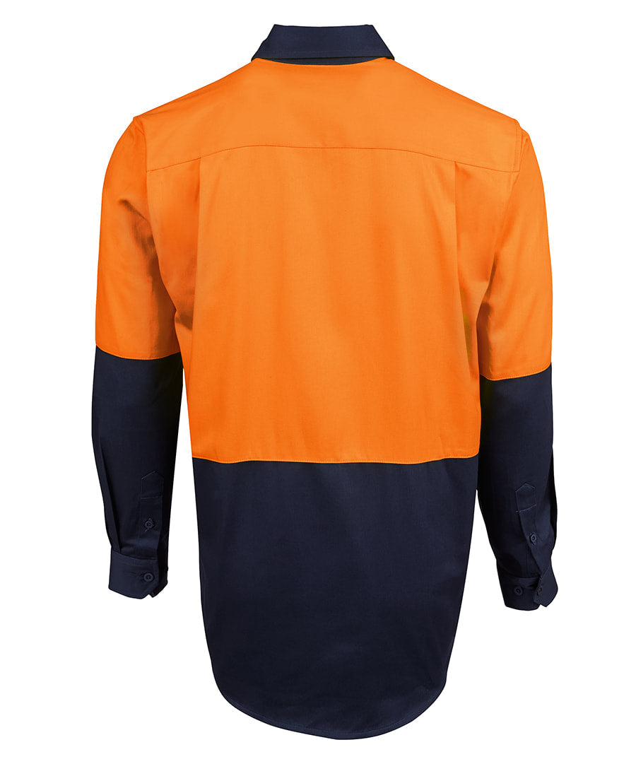 JB's Wear Hi Vis L/S 190g Close Front Shirt 6HVCF