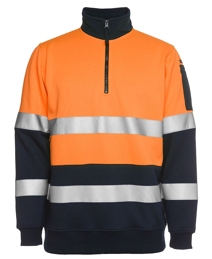 JB's Wear Hi Vis 1/2 Zip (D+N) Fleecy Sweat 6HZFS