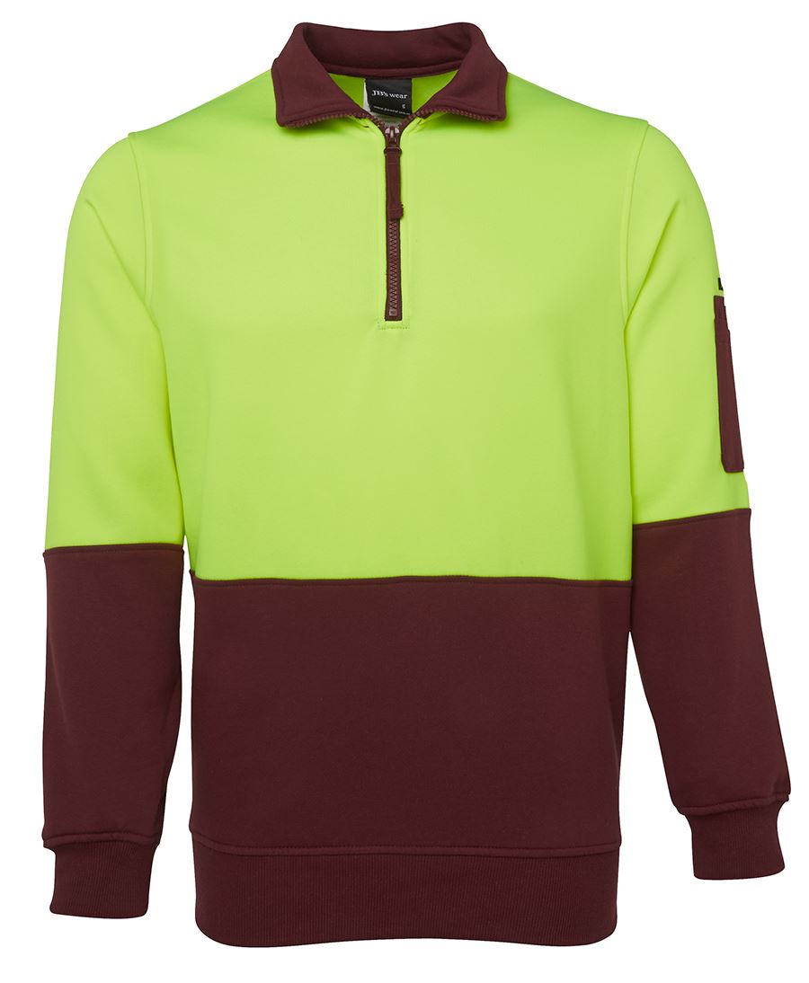 JB's Wear Hi Vis 1/2 Zip Fleecy Sweat 6HVFH
