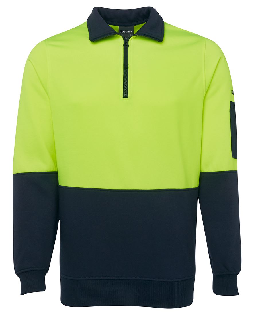 JB's Wear Hi Vis 1/2 Zip Fleecy Sweat 6HVFH
