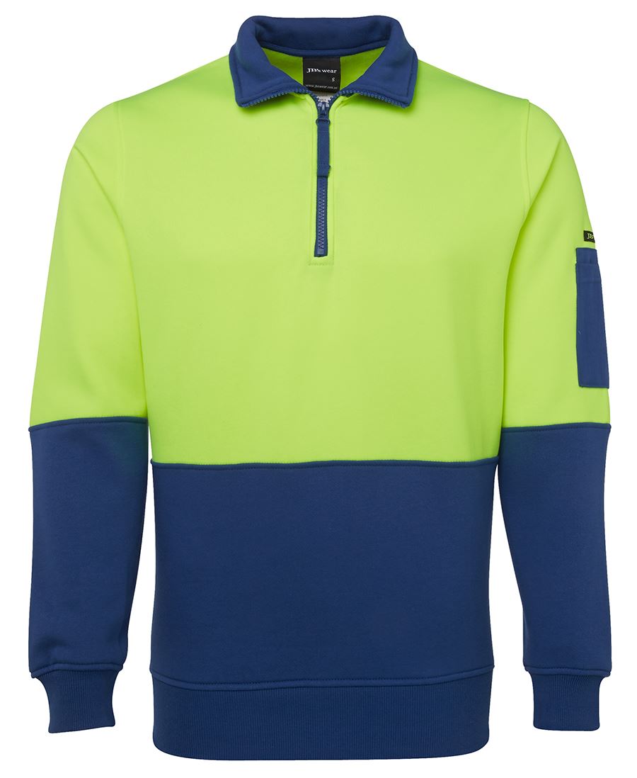JB's Wear Hi Vis 1/2 Zip Fleecy Sweat 6HVFH