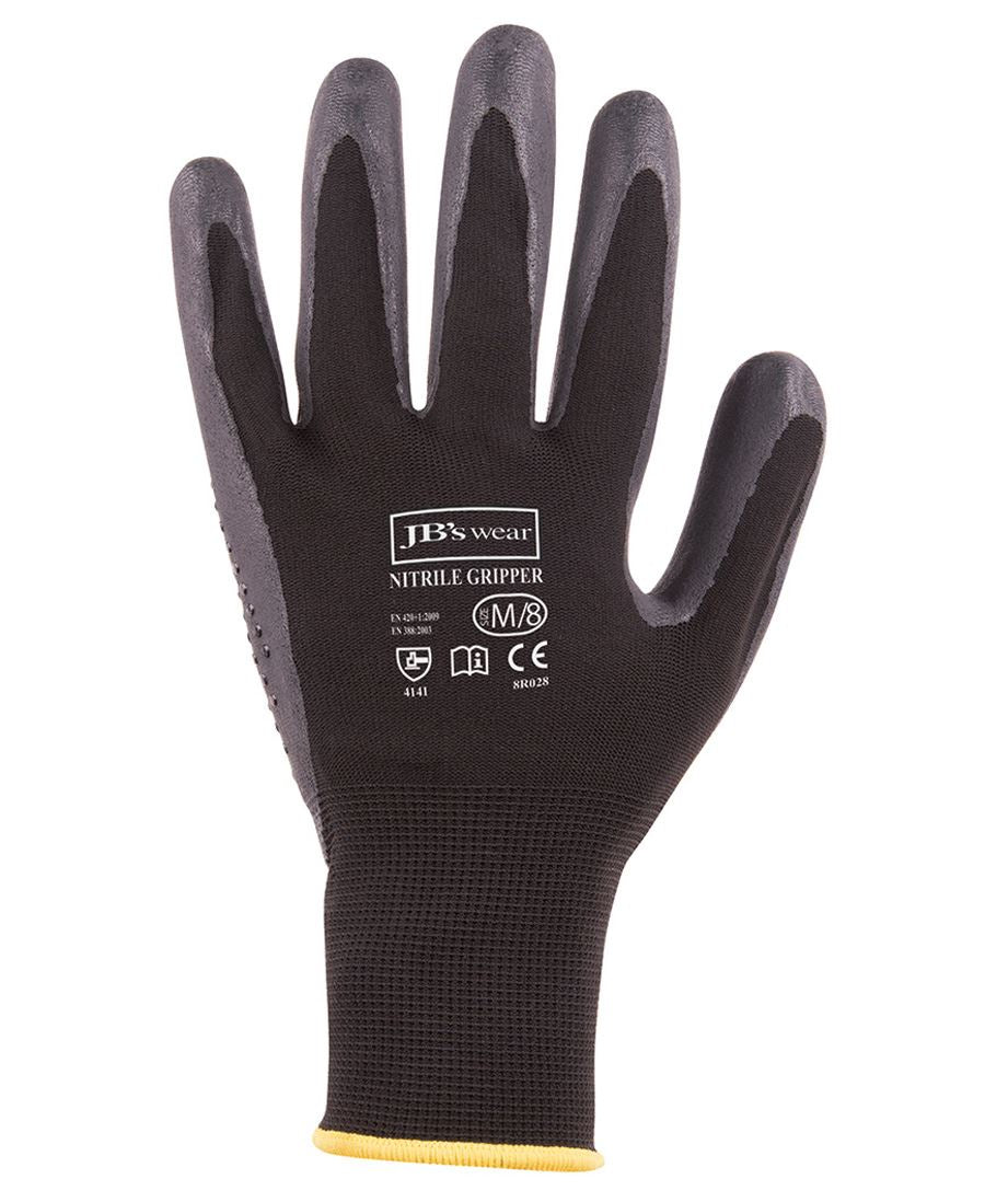 JB's Wear NITRILE GRIPPER GLOVE (12 PACK) 8R028