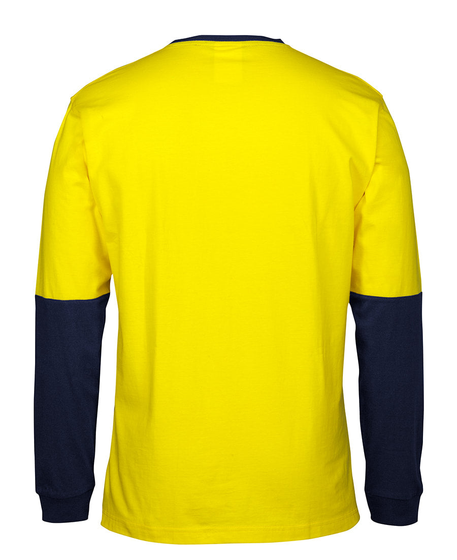 JB's Wear HI VIS L/S CREW NECK COTTON T-SHIRT 6HVTN