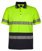 JB's Wear HI VIS S/S SEGMENTED TAPE POLO 6HSST