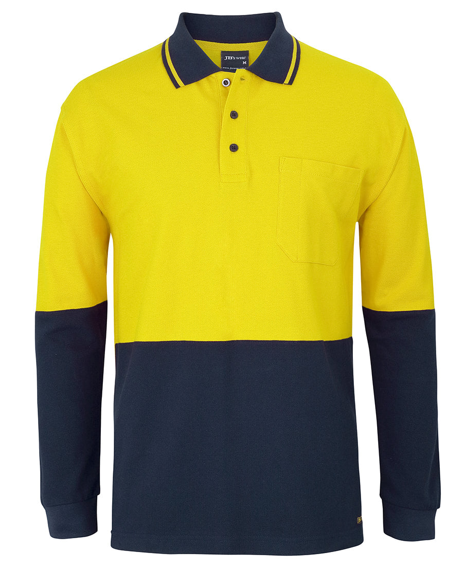 JB's Wear HI VIS L/S COTTON PIQUE TRAD POLO 6HVQL