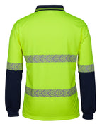 JB's Wear HI VIS L/S SEGMENTED TAPE POLO 6HLST