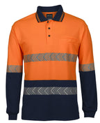 JB's Wear HI VIS L/S SEGMENTED TAPE POLO 6HLST