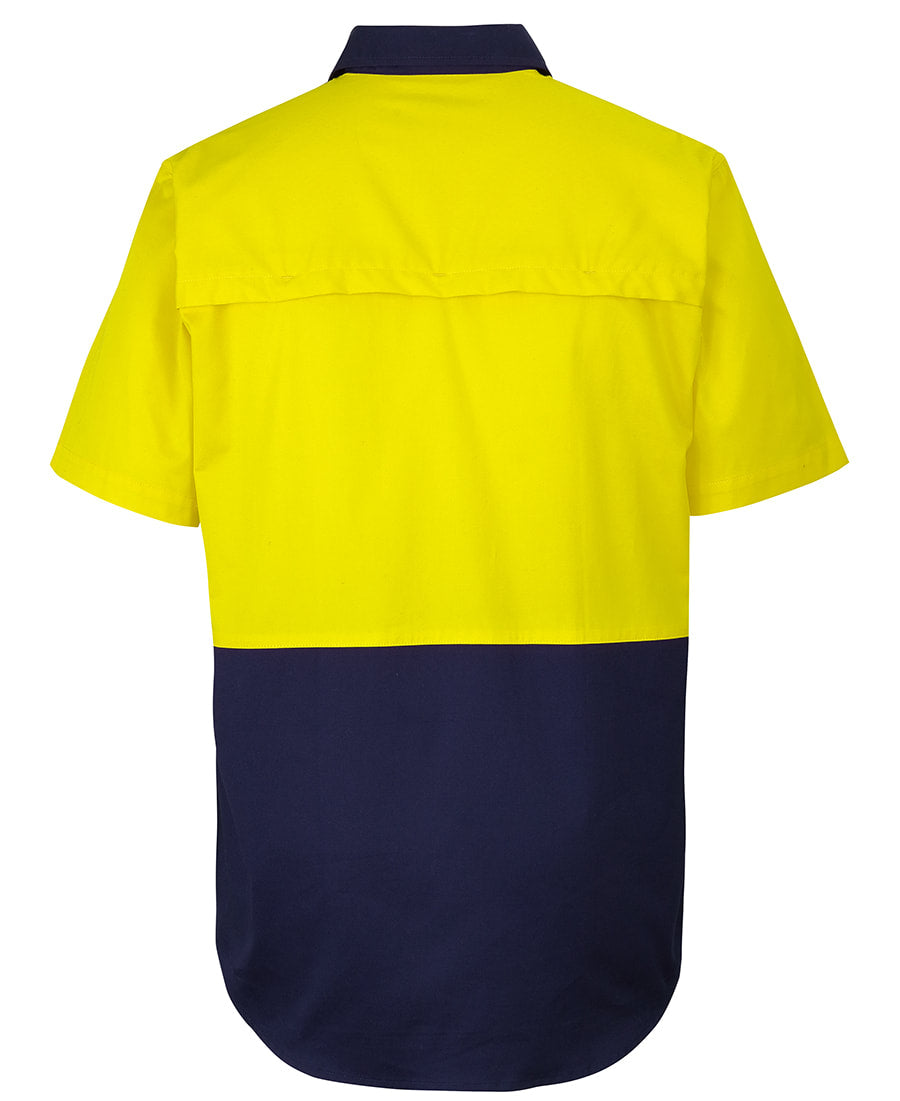 JB's Wear HI VIS CLOSE FRONT S/S 150G WORK SHIRT 6HVCW