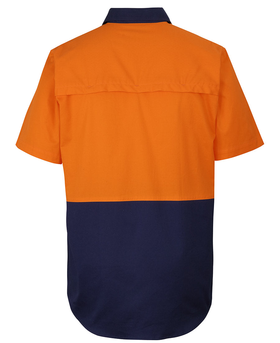 JB's Wear HI VIS CLOSE FRONT S/S 150G WORK SHIRT 6HVCW