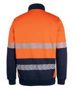 JB's Wear HI VIS 330G 1/2 ZIP SEGMENTED TAPE FLEECE 6DPS
