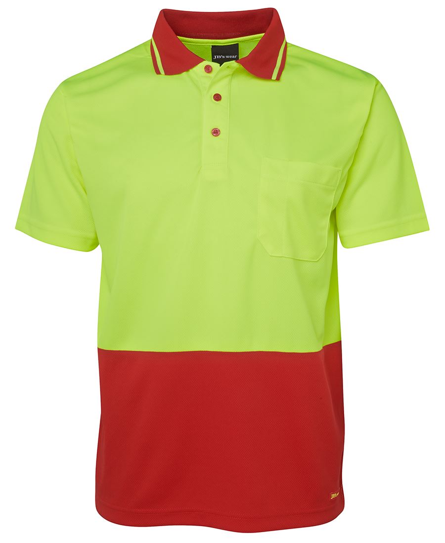 Adults Hi Vis Non Cuff Traditional Polo 6HVNC