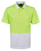 Adults Hi Vis Non Cuff Traditional Polo 6HVNC