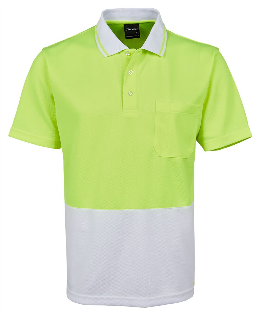 Adults Hi Vis Non Cuff Traditional Polo 6HVNC