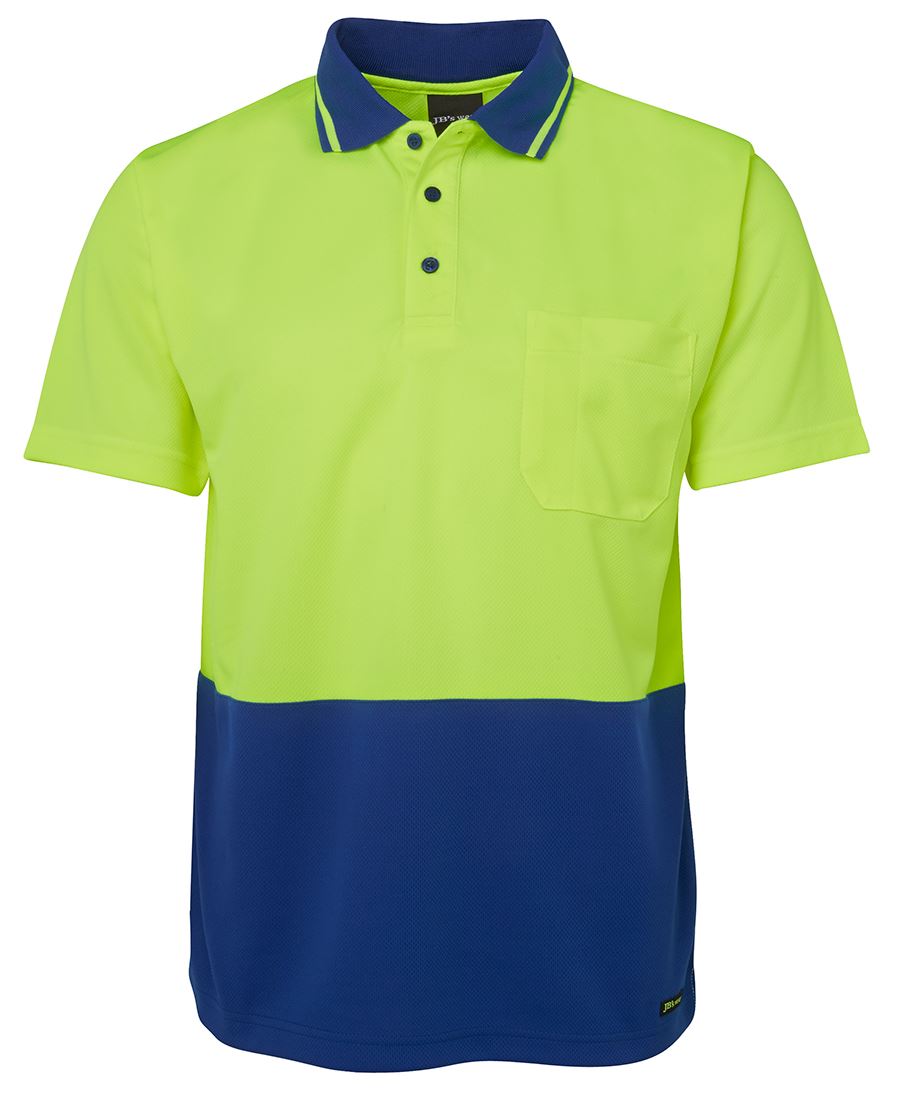 Adults Hi Vis Non Cuff Traditional Polo 6HVNC