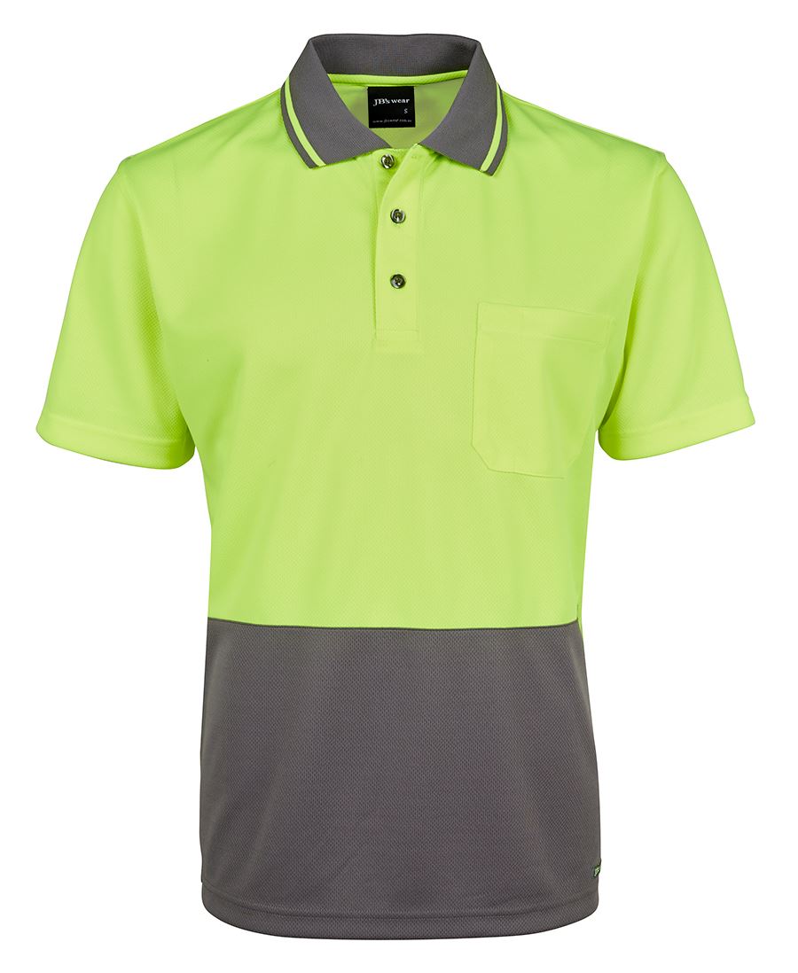 Adults Hi Vis Non Cuff Traditional Polo 6HVNC