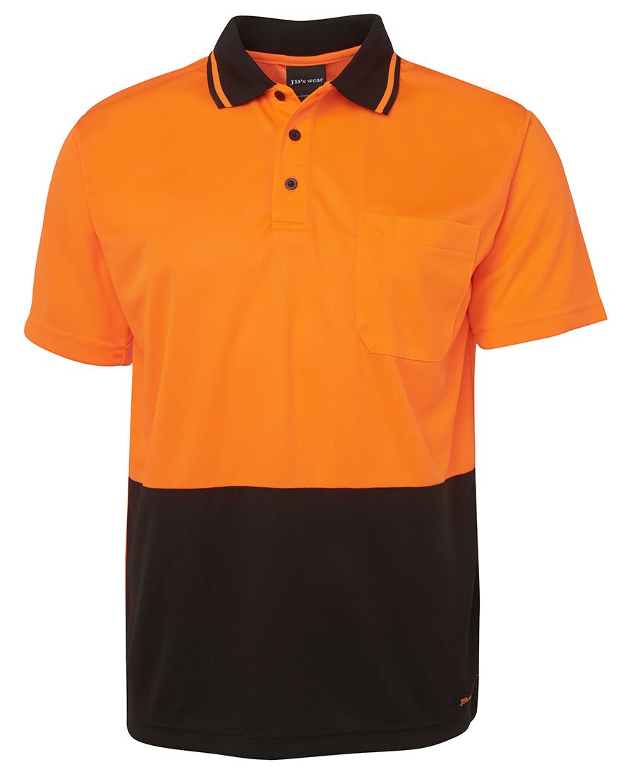 Adults Hi Vis Non Cuff Traditional Polo 6HVNC