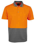 Adults Hi Vis Non Cuff Traditional Polo 6HVNC