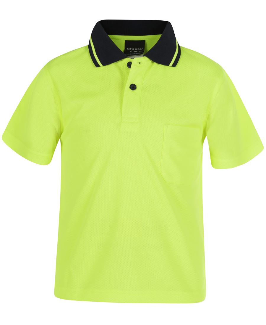 ADULTS AND KIDS HI VIS NON CUFF TRADITIONAL POLO 6HVNC