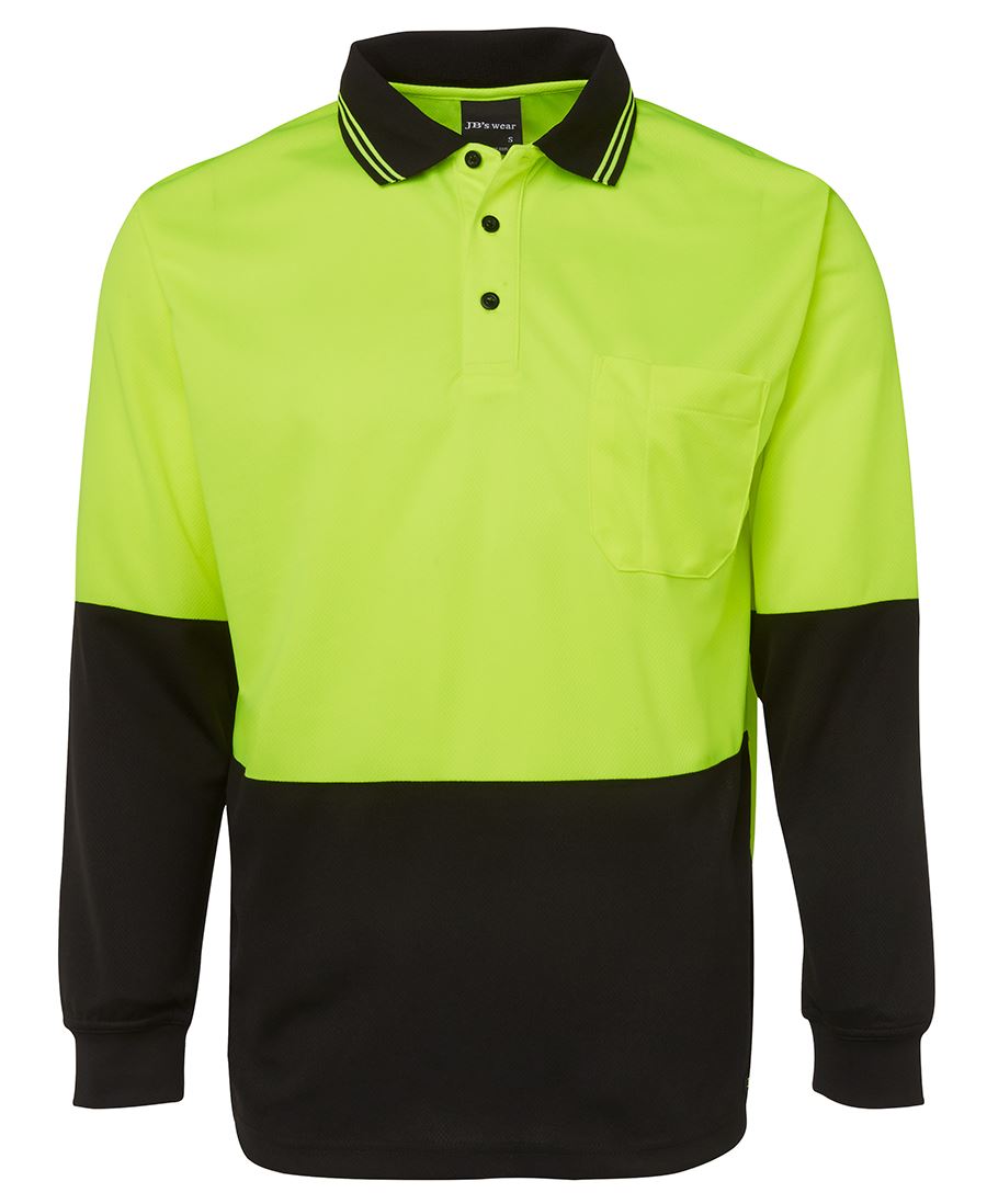 JB's Wear Hi Vis L/S Trad Polo 6HVPL