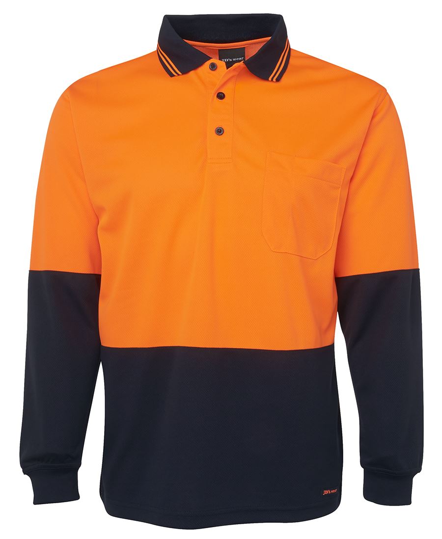 JB's Wear Hi Vis L/S Trad Polo 6HVPL