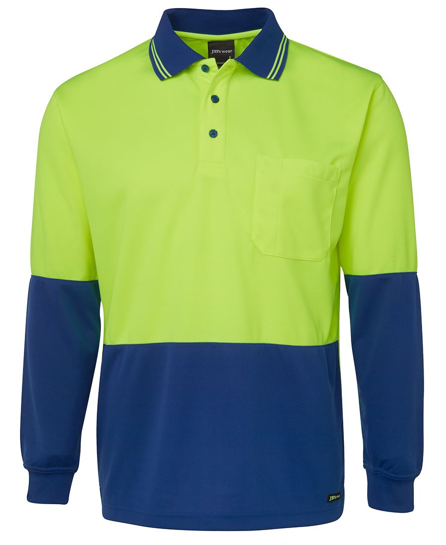 JB's Wear Hi Vis L/S Trad Polo 6HVPL