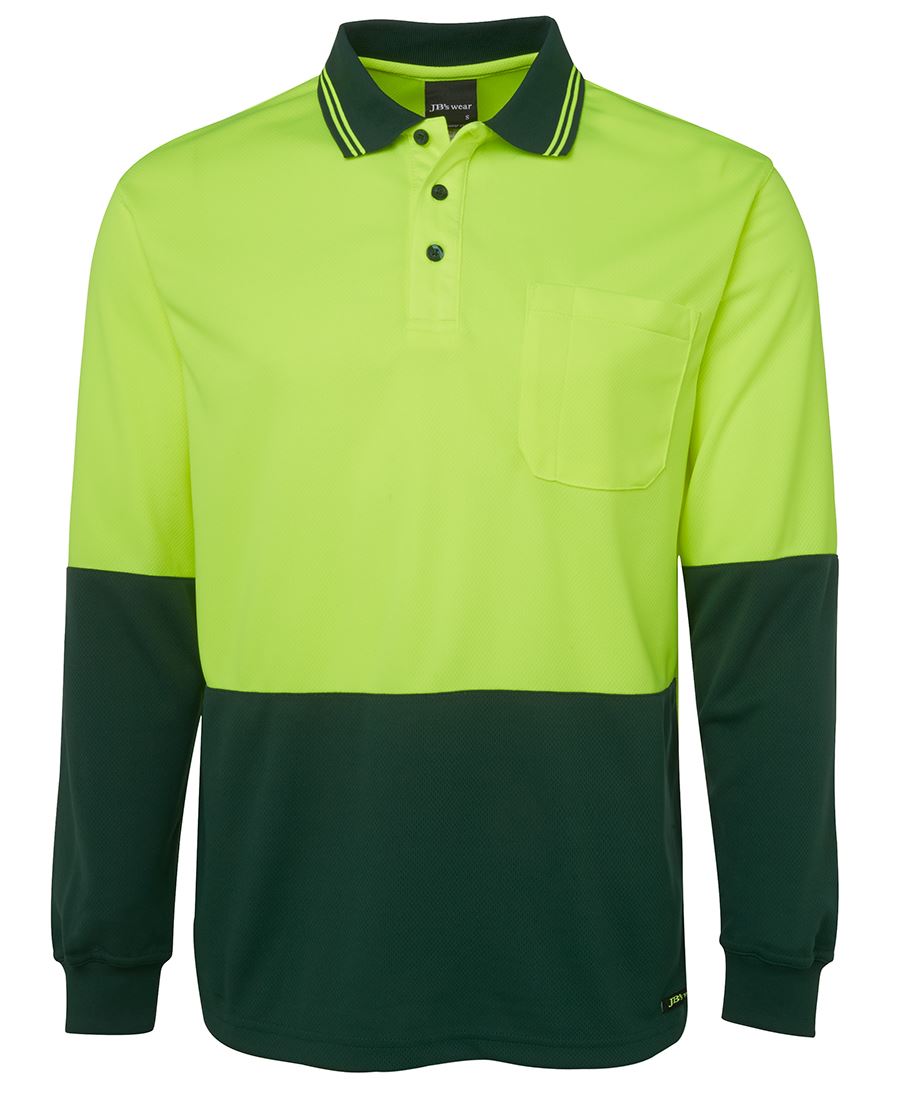 JB's Wear Hi Vis L/S Trad Polo 6HVPL