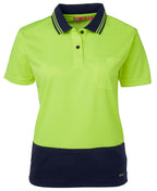 JB's Wear Ladies Hi Vis S/S Comfort Polo 6LHCP