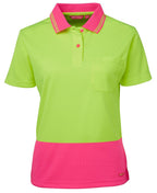 JB's Wear Ladies Hi Vis S/S Comfort Polo 6LHCP