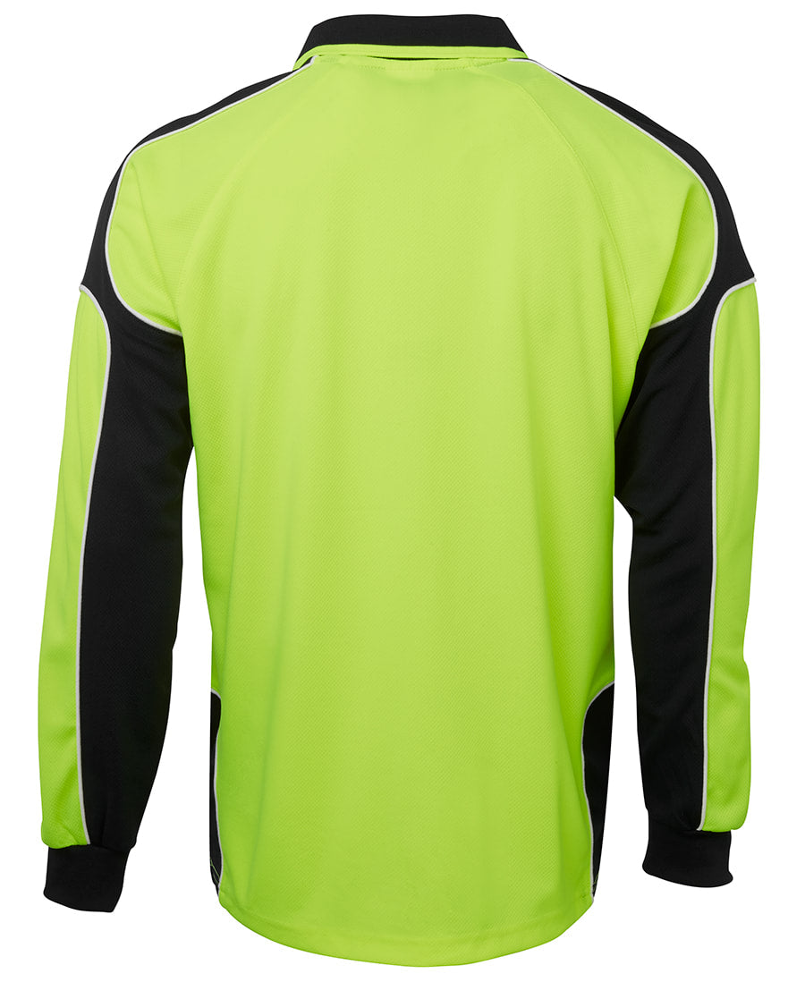 JB's Wear Hi Vis L/S Arm Panel Polo 6AP4L