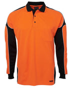 JB's Wear Hi Vis L/S Arm Panel Polo 6AP4L