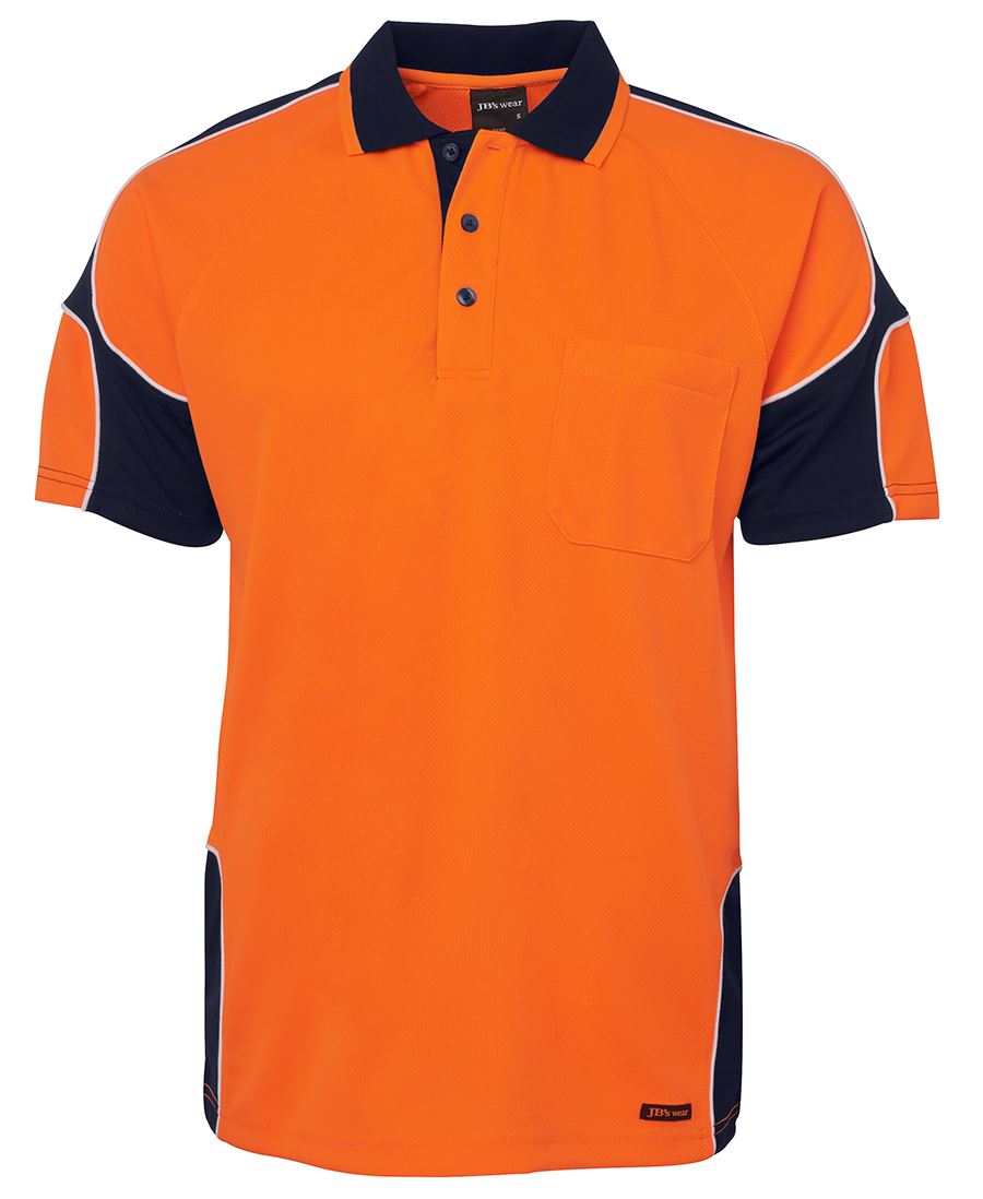 JB's Wear Hi Vis S/S Arm Panel Polo 6AP4S