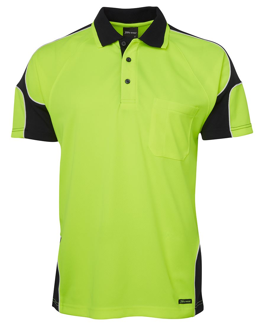 JB's Wear Hi Vis S/S Arm Panel Polo 6AP4S