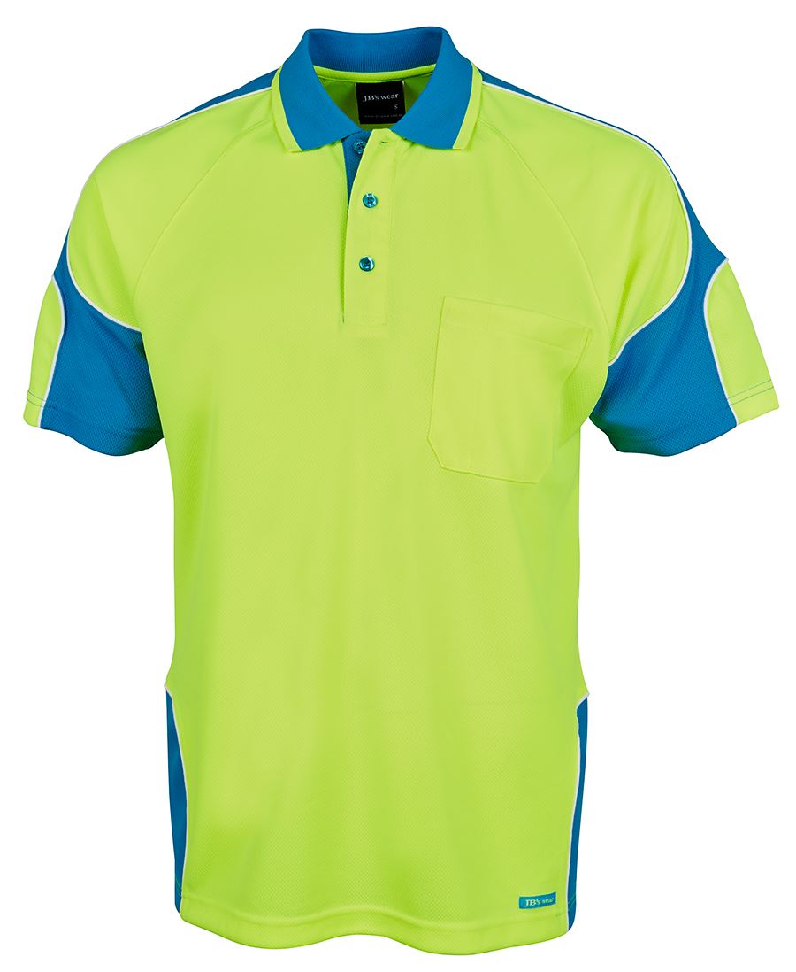 JB's Wear Hi Vis S/S Arm Panel Polo 6AP4S
