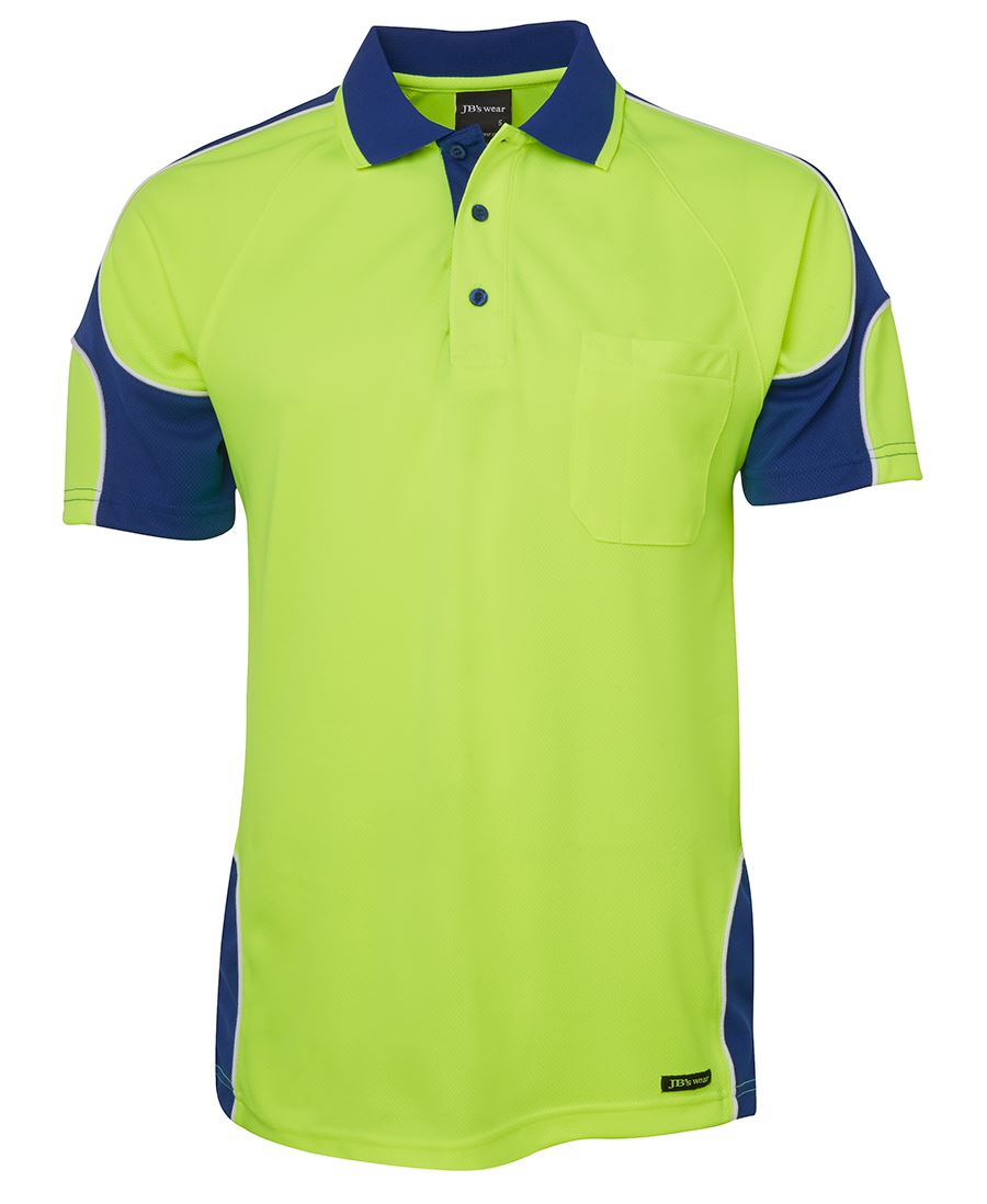 JB's Wear Hi Vis S/S Arm Panel Polo 6AP4S