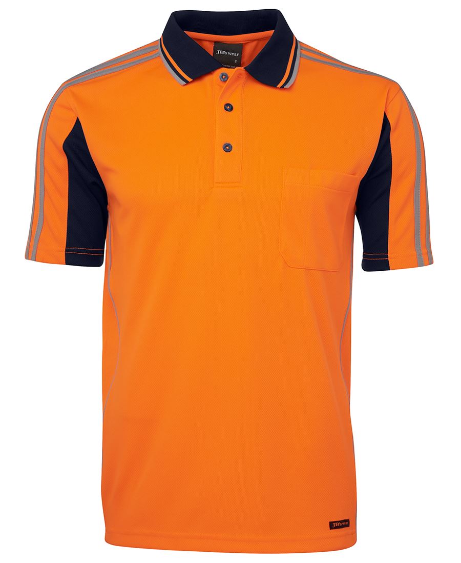 JB's Wear Hi Vis S/S Arm Tape Polo 6AT4S