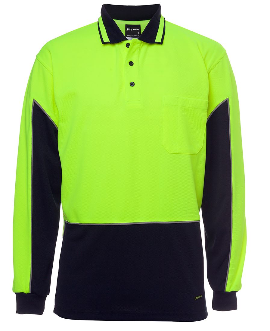 JB's Wear Hi Vis L/S Gap Polo 6HVGL