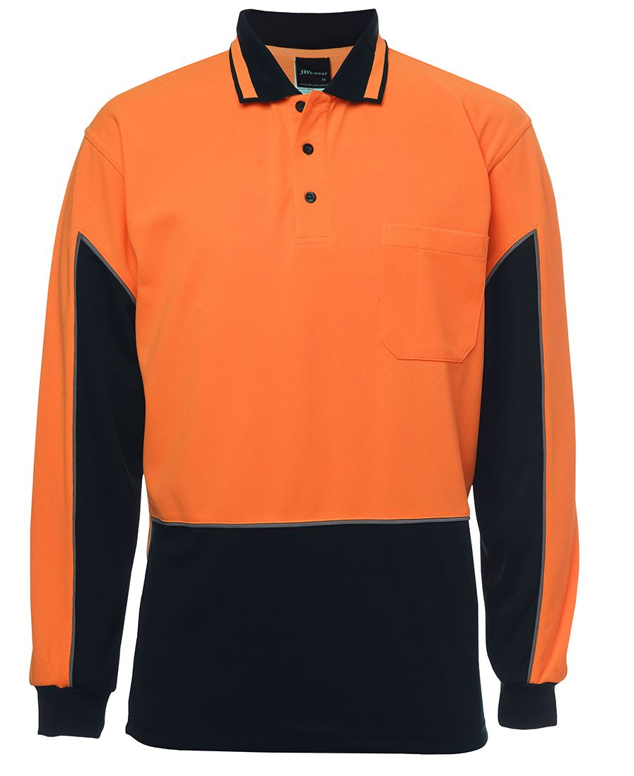 JB's Wear Hi Vis L/S Gap Polo 6HVGL