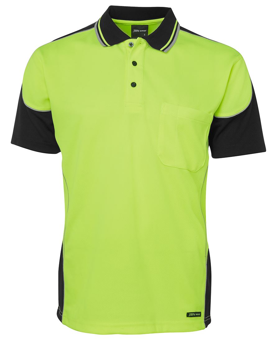 JB's Wear Hi Vis Contrast Piping Polo 6HCP4