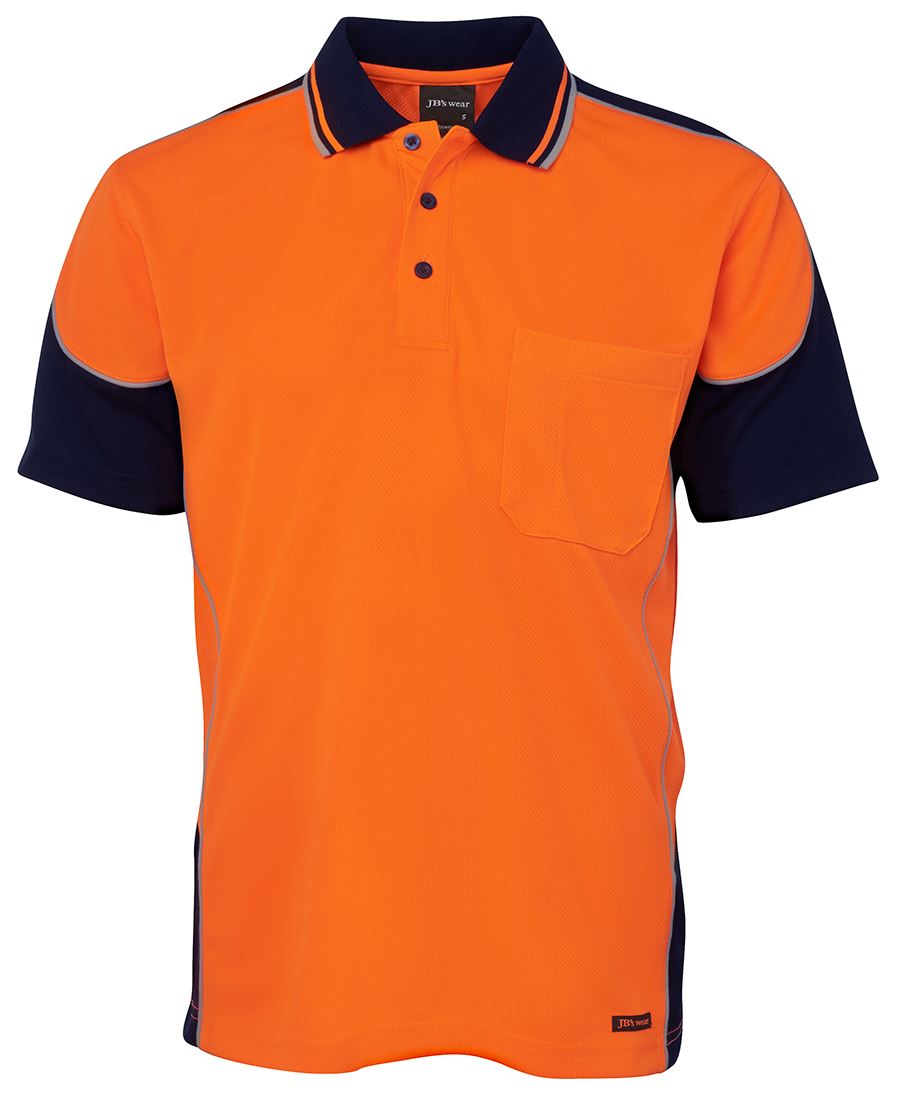JB's Wear Hi Vis Contrast Piping Polo 6HCP4