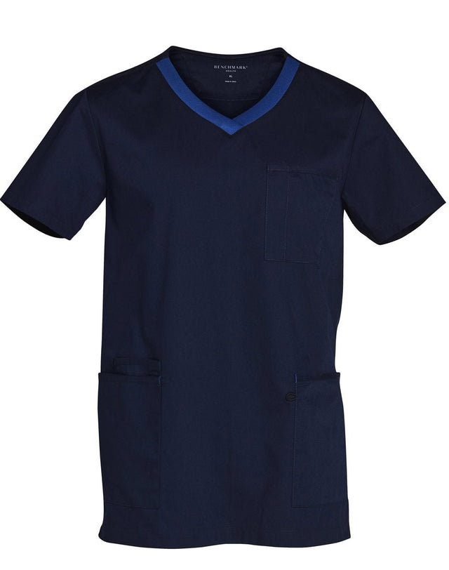 AIW M7650 MENS V-NECK CONTRAST TRIM SCRUB TOP - WEARhouse