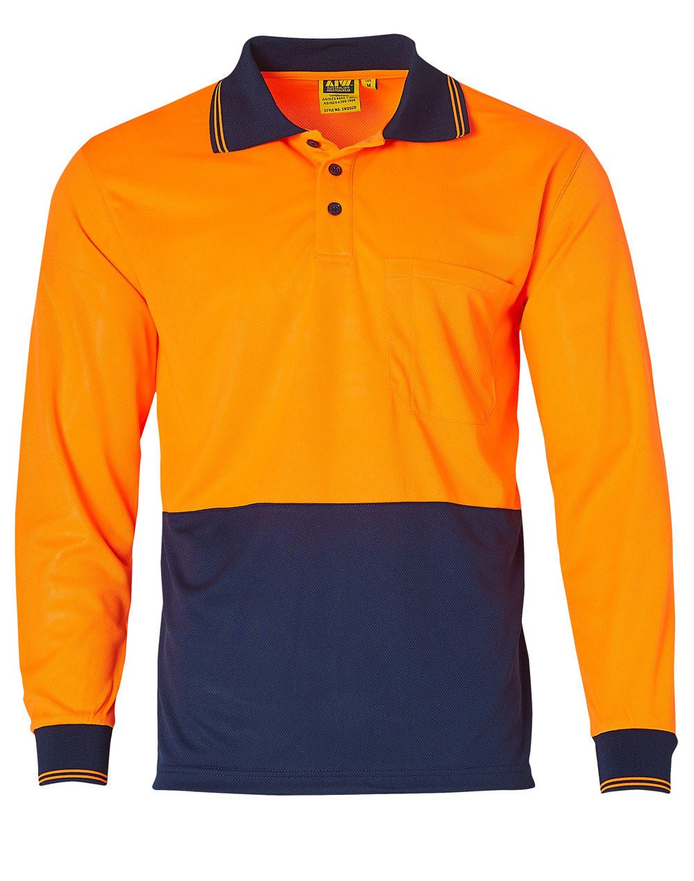AIW SW05CD High Visibility Long Sleeve Polo - WEARhouse