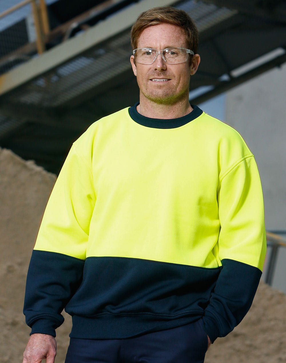 AIW SW09 HI-VIS 2 TONE CREW NECK - WEARhouse