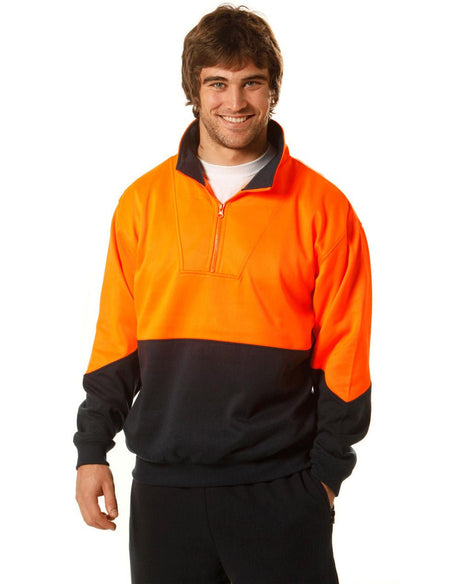 AIW SW13A HI-VIS LONG SLEEVE FLEECE SWEAT - WEARhouse