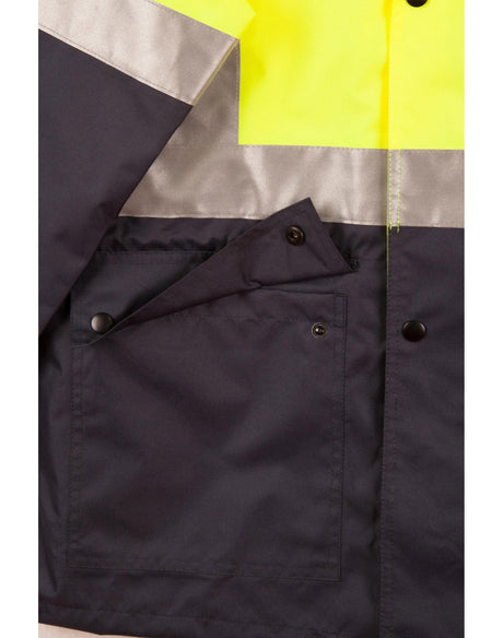 AIW SW18A HI-VIS SAFETY JACKET WITH MESH LINING & 3M TAPES